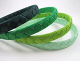 School Hair Accessories - custom made, choose colours needed- Single Colour Woven Ribbon Headband 1.5cm or 2.5cm