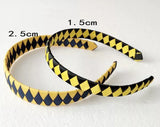 School Hair Accessories - custom made, choose colours needed- Single Colour Woven Ribbon Headband 1.5cm or 2.5cm