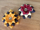 School Hair Accessories - custom made, choose colours needed- Ribbon Flower Clip, Hair Tie or Headband
