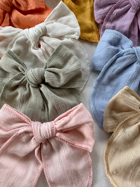 thumbnail image 2 of Sugarmelon Large Tulle Bow Hair Clips For Baby Girls Lace Hair Bow Teen Girls Women Lightweight Gauze Dress Bow Hair Barrettes Accessories (Moon Star 2 of 12