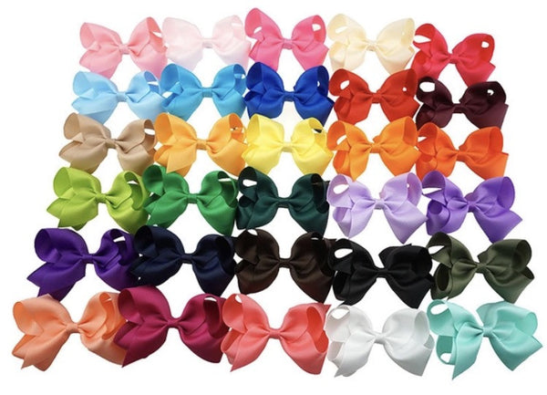 Hair bows clips or hair ties 4 inch (10cm) bows