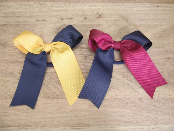 School Uniform, Sport Team Hair Accessories  -custom made, choose colours needed - Cheer Bow