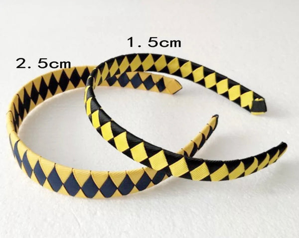 School Hair Accessories custom made, choose colours needed- Pack of 2 Woven Headbands