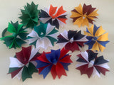 School Uniform, Sport Team Hair Accessories  -custom made, choose colours needed - Firecracker Bow hair clip, tie or headband