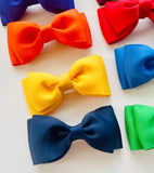 School Hair Accessories- custom made, choose colours needed- Double Bow Hair Tie, Clip or Headband