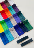 School Hair Accessories- custom made, choose colours needed- 2 Pairs of Ribbon Lined Fringe Clips