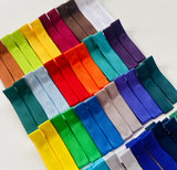 School Hair Accessories- custom made, choose colours needed- 2 Pairs of Ribbon Lined Fringe Clips