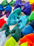 School Hair Accessories custom made, you choose colours, Pinwheel Bow Hair Ties, Headbands or Clips
