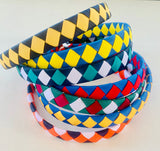 School Hair Accessories - custom made, choose colours needed- Woven Ribbon Headband 1.5cm or 2.5cm