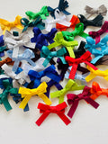 School Hair Accessories- custom made, choose colours needed- two pairs mini bow clippies