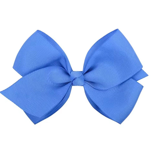 Capri Blue 4.5 Inch Bow Hair Clip School Hair Accessories