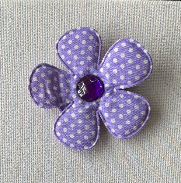 Purlpe Spotted Flower Clip