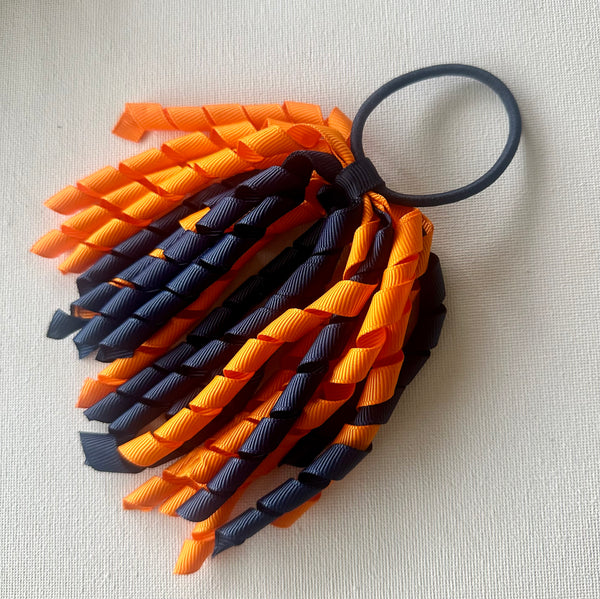 Korker hair tie orange and navy