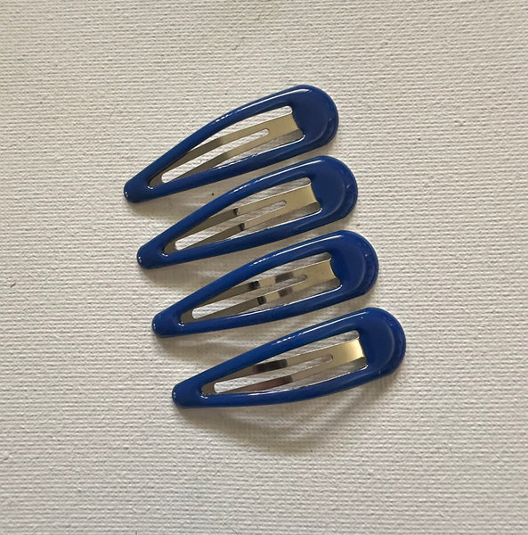 Pack of Four School Snap Clips Royal Blue