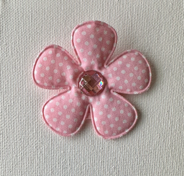 Light Pink Spotted Flower Clip