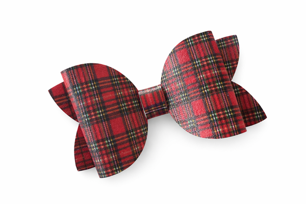 Tartan Red Christmas Bow
