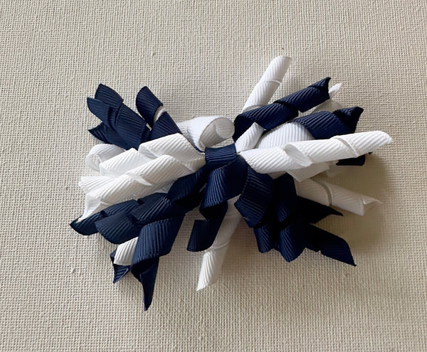 Korker clip navy blue and white