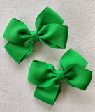 Pair Ribbon Bow Clips choose colour needed
