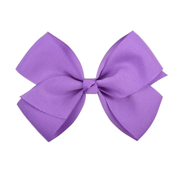 Grape Purple 4.5 Inch Bow Hair Clip School Hair Accessories