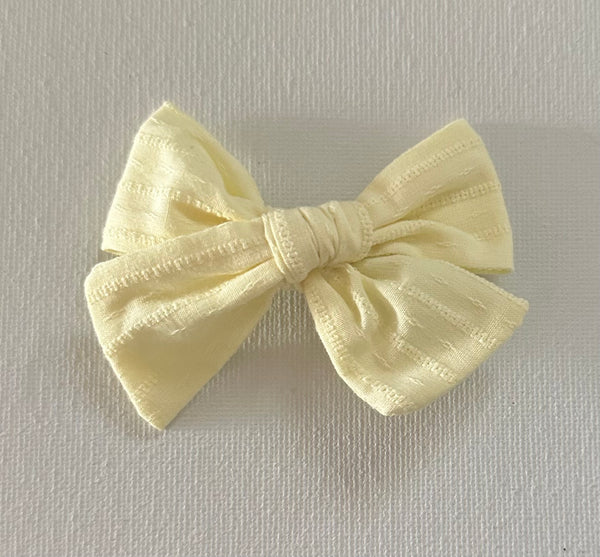 Lemon Fabric Bow Hair Clip
