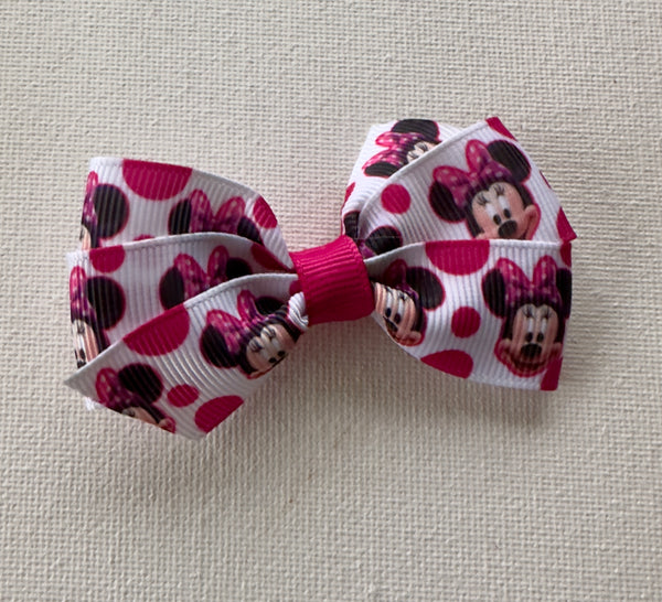 Minnie Pink Hair Bow Clip