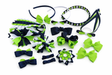 School Hair Accessories -custom made, choose colours needed - Ultimate Pack clips, hair ties and headbands