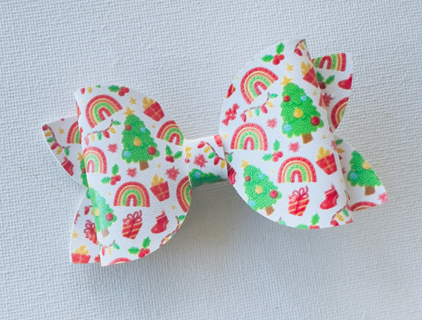 Christmas Rainbow Bow