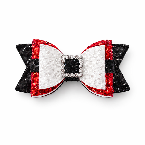 Santa Bow Christmas Hair Clip