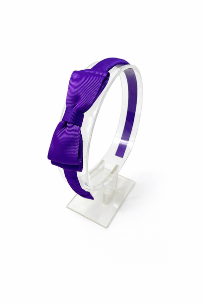Purple 3 inch Bow Headband School Hair Accessories
