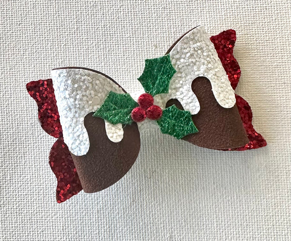 Christmas Plum Pudding Bow