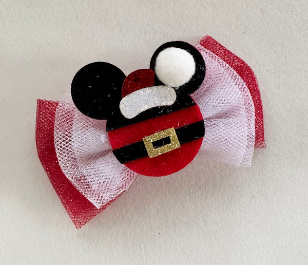 Large Christmas Mouse Tulle Bow