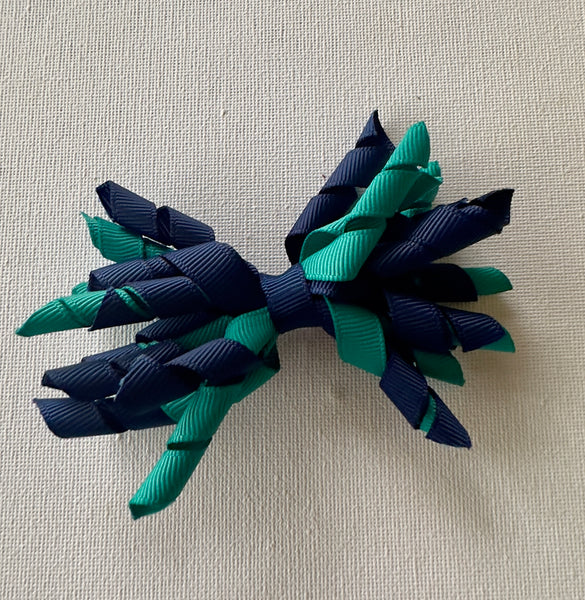 Korker clip jade and navy blue