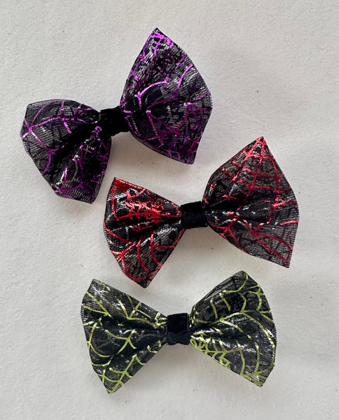 Halloween Spider Web Tulle 3 Pack Hair Bows
