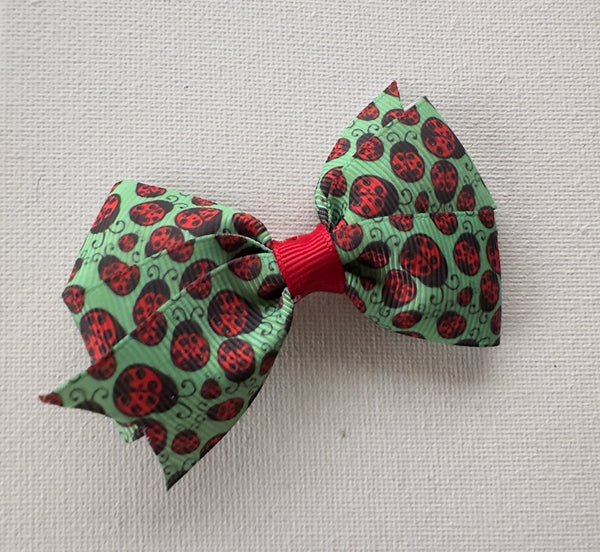 Lady Bug Hair Bow Clip