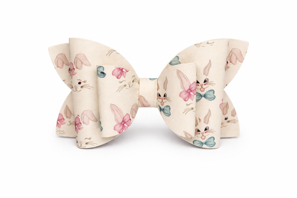 Pink and Blue Bow Bunny Easter Bow