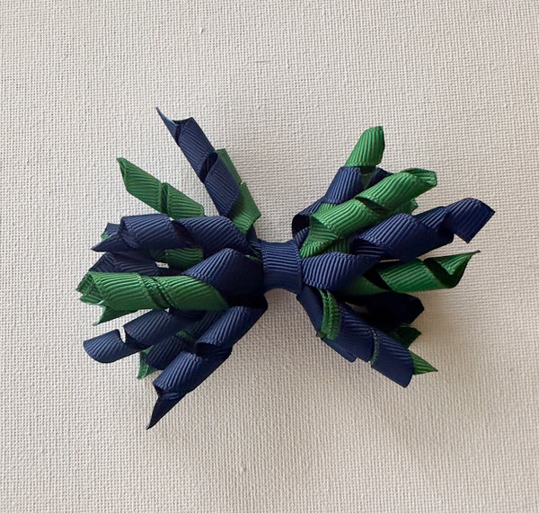 Korker clip forest green and navy blue