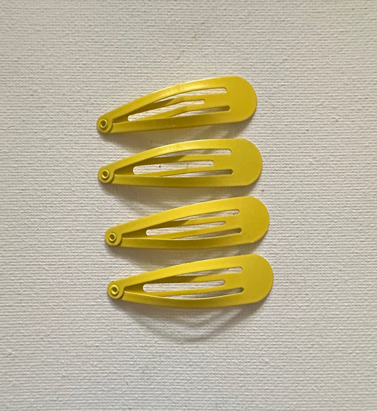 Pack of Four School Snap Clips Yellow