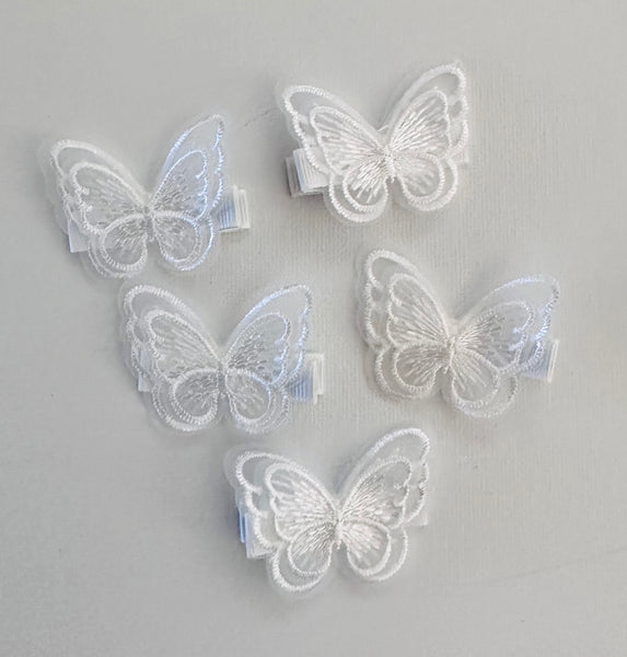 Ivory Butterfly Hair Clip