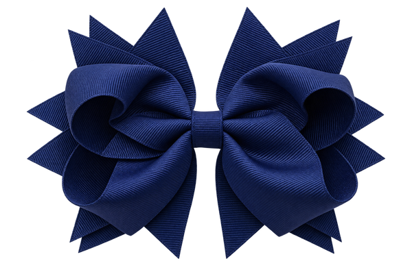 Navy 4.5 Inch Bow Hair Clip School Hair Accessories
