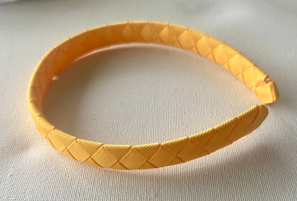 1.5cm wide woven headband yellow gold