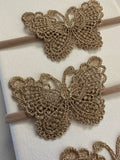 Gold Lace Butterfly Headband