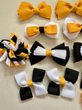 Dandelion (gold yellow) black and white school hair accessories