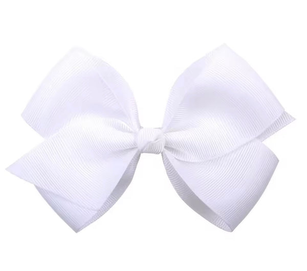 White 4.5 Inch Bow Hair Clip School Hair Accessories