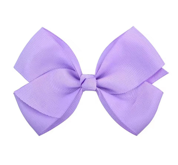 Light Orchid Purple 4.5 Inch Bow Hair Clip School Hair Accessories