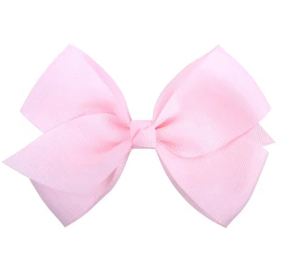 Light Pink 4.5 Inch Bow Hair Clip School Hair Accessories