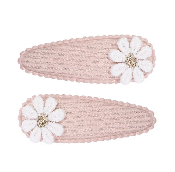 Daisy Snap Clip Pair Pale Pink
