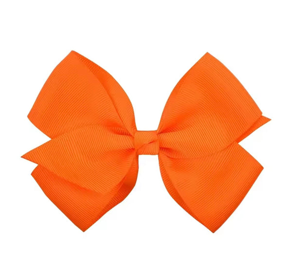 Torrid Orange 4.5 Inch Bow Hair Clip School Hair Accessories