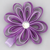 School Hair Accessories - custom made, choose colours needed- Loopy Ribbon Flower Clip