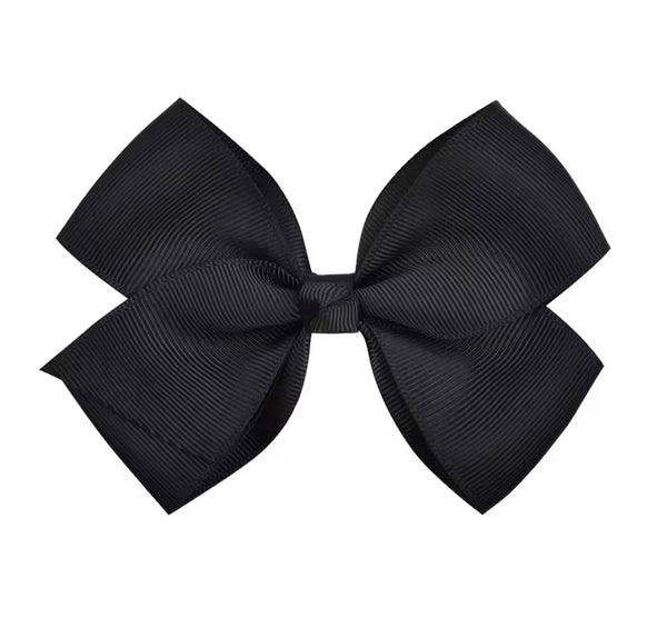 Black 4.5 Inch Bow Hair Clip School Hair Accessories