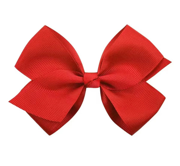 Red 4.5 Inch Bow Hair Clip School Hair Accessories